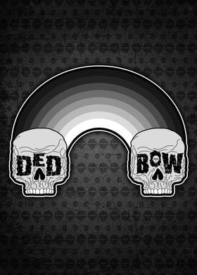 DedBow Death Rainbow skull