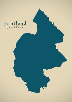 Jaemtland county map