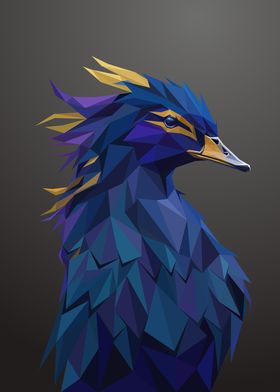 Duck Low Poly Portrait