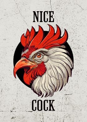 Nice Cock 2 Bathroom Sign