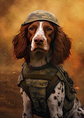 Brittany Spaniel Soldier