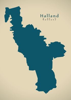 Halland county map