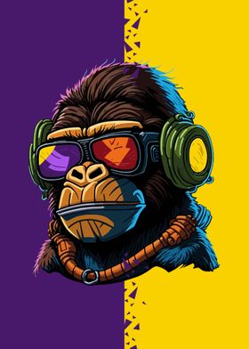 Retro Chimpanzee