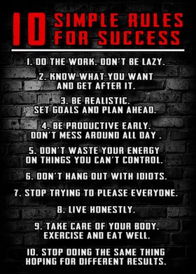 10 Rules For Success 