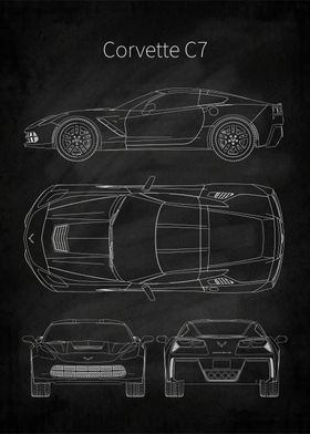 Corvette C7 Blueprint 2014