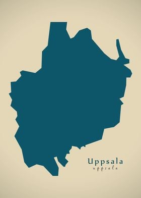 Uppsala county map