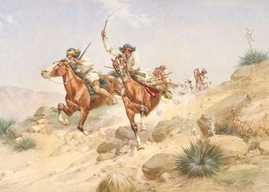 Indian Warriors Charging