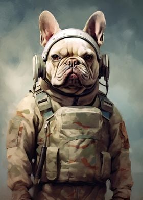 French Bulldog Soldier