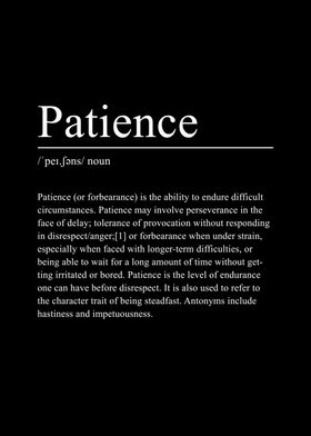 Patience Meaning