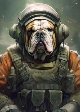 English Bulldog Soldier