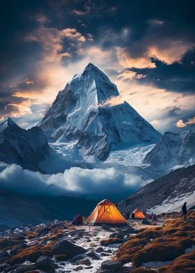 Camping in Mountains