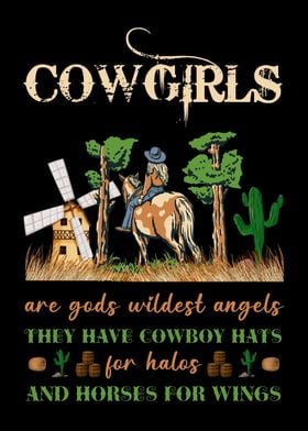 Cowgirls Cow Tractor Horse