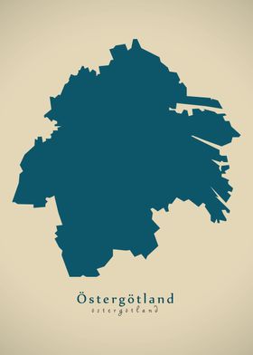 Ostergotland county map