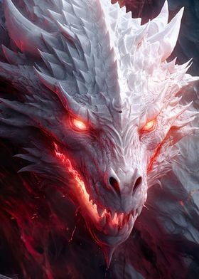Mystical White Dragon