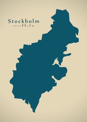 Stockholm county map