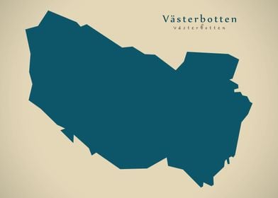 Vasterbotten county map