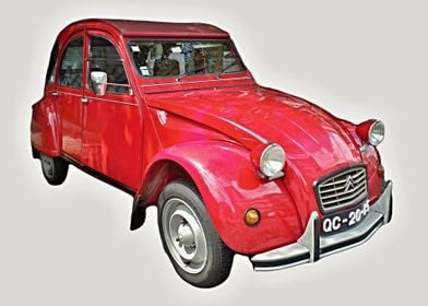 Classic red Citroen 2 CV