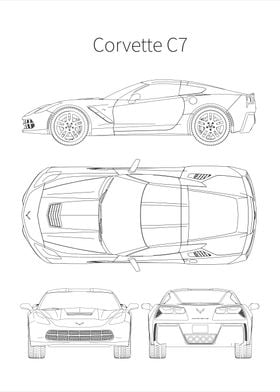 Corvette C7 Blueprint 2014