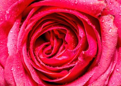 Pinkish red rose macro