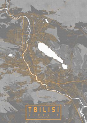 Tbilisi City Map Bauhaus