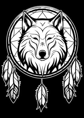 Wolf Dream Catcher