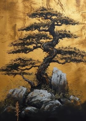 Golden Bonsai Tree