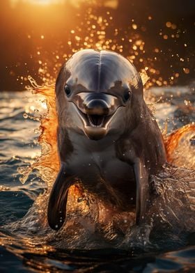 Golden Hour Dolphin