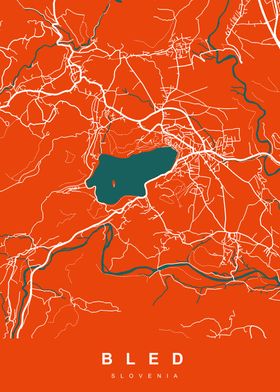 Map BLED SLOVENIA