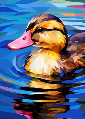 Colorful Pop Art Duck