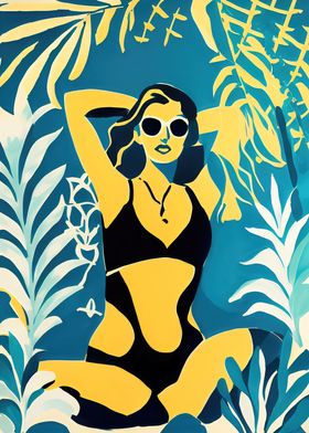 Retro Beach Poster