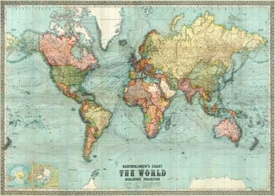 1914 World map