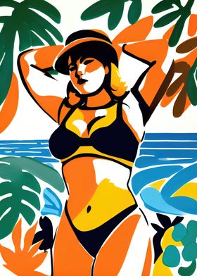 Thick Beach Body Poster