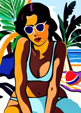 Pop Art Beach Poster