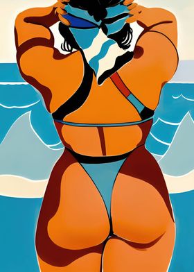 Thick Beach Body Poster