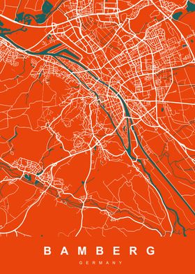 Map BAMBERG GERMANY