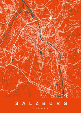 Map SALZBURG GERMANY