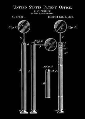 1892 Dental Mouth Mirror