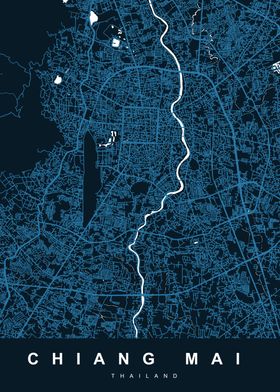 MAP CHIANG MAI THAILAND 