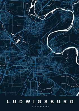 MAP LUDWIGSBURG GERMANY