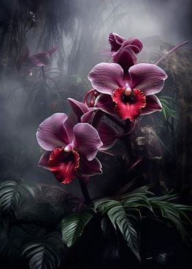 Red and Violet Orchids