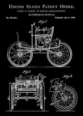 Vintage 1900 Car Patent