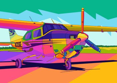 The Plane WPAP Pop Art 