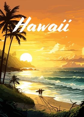 Hawaii Sunset Scene