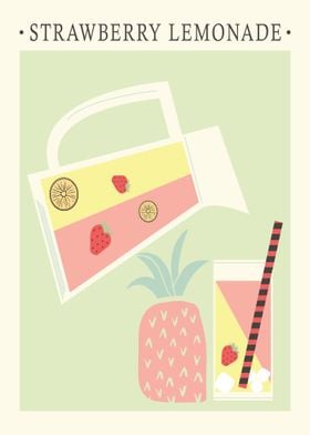 Poster Strawberry Lemonade
