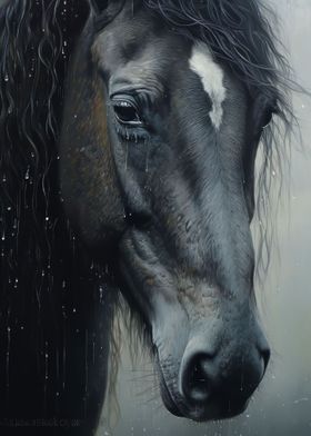 Cute Wet Horse