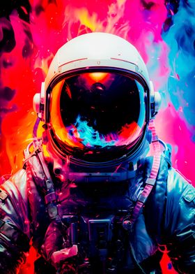 Astronaut Space Nebula