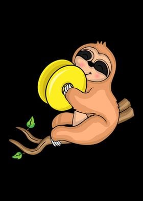 Sloth Musician Cymbals