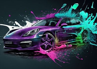 Porsche splash paint