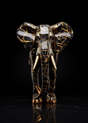 Marble elephant statue