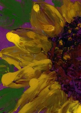 Abstract Sunflower Purple